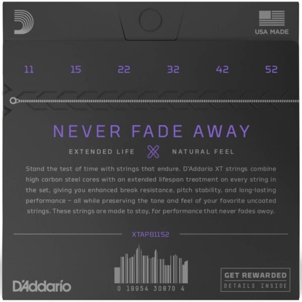 Daddario XTAPB1152 XT 民謠吉他弦 磷青銅 11-52：圖片 2