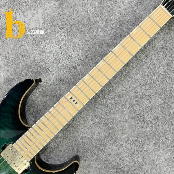 ESP E-II M-II NT Black Turquoise Burst 電吉他：圖片 3