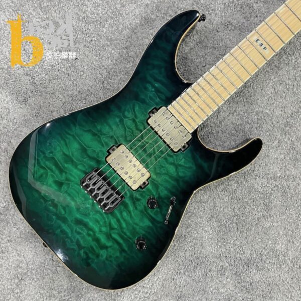 ESP E-II M-II NT Black Turquoise Burst 電吉他：圖片 4