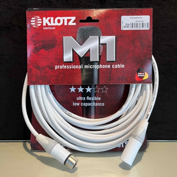 KLOTZ M1 10米 白色 麥克風平衡訊號線