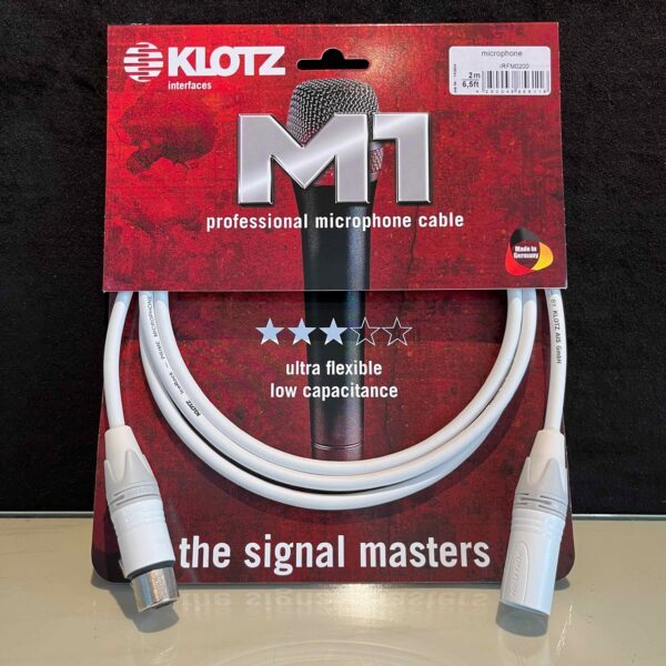 KLOTZ M1 2米 白色 麥克風平衡訊號線