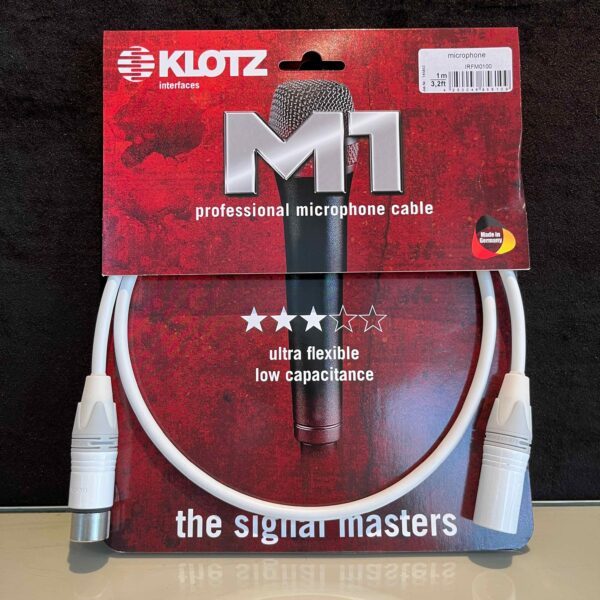 KLOTZ M1 1米 白色 麥克風平衡訊號線