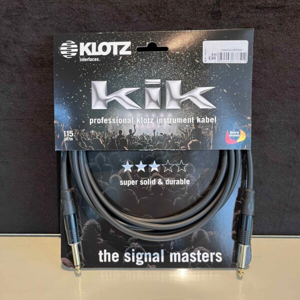 KLOTZ kik pro instrument cable 黑色 3米 樂器訊號導線