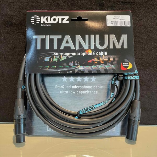 KLOTZ Titanium 5m 麥克風訊號線 鍍金Neutrik頭