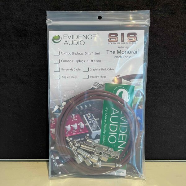 Evidence Audio SIS Monorail 酒紅色 免焊接 短導線組 1.5米 8L頭