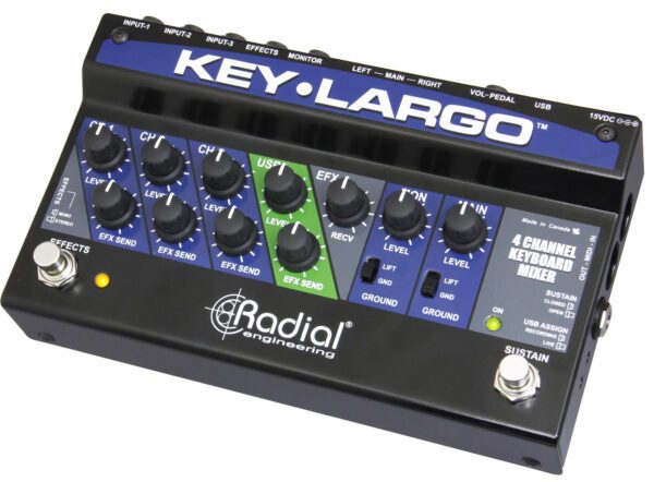 Radial Key-Largo 鍵盤混音器、USB 接口和性能踏板 DI BOX：圖片 4