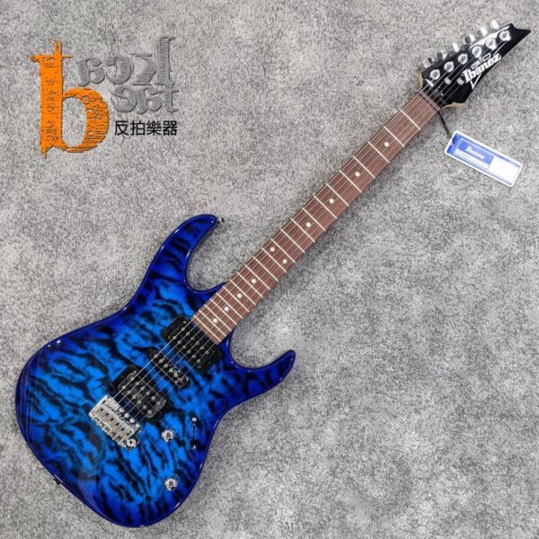 IBANEZ GRX70QA-TBB 雙單雙 雲狀楓木藍色 電吉他 小搖座