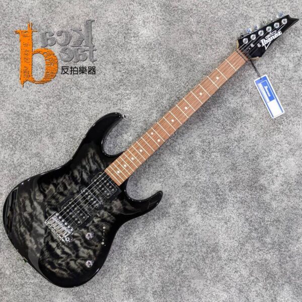 IBANEZ GRX70QA-TKS 雙單雙 雲狀楓木黑色 電吉他 小搖座