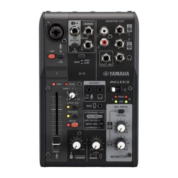 Yamaha AG03 MK2 數位混音器 直播混音器 黑色