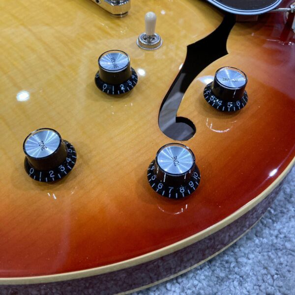 Epiphone ES-335 Figured 電吉他 - 覆盆子茶色：圖片 4