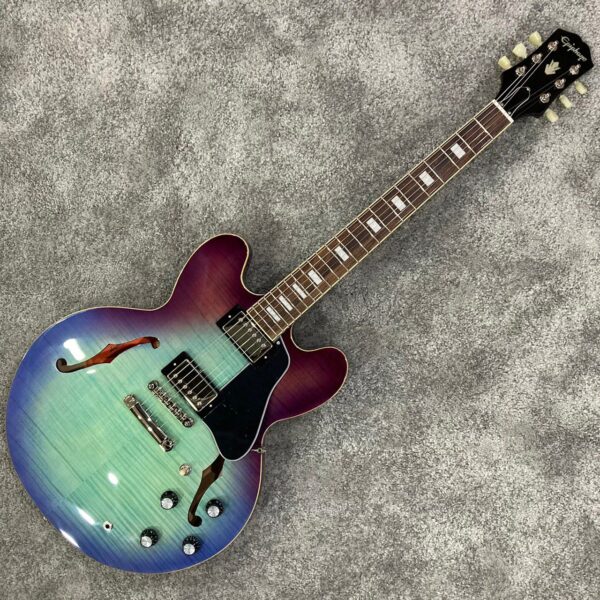 Epiphone ES-335 Figured 電吉他 - 藍莓色