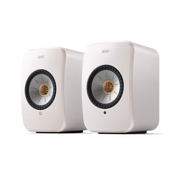 KEF LSX II 主動式無線 HiFi 音響系統-礦石白