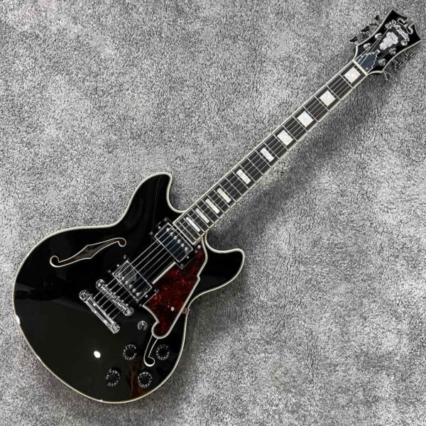 D'Angelico Premier Mini DC 半空心 電吉他 金蔥黑