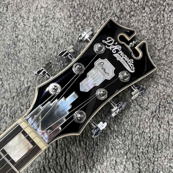 D'Angelico Premier Mini DC 半空心 電吉他 金蔥黑：圖片 3