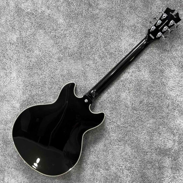 D'Angelico Premier Mini DC 半空心 電吉他 金蔥黑：圖片 6