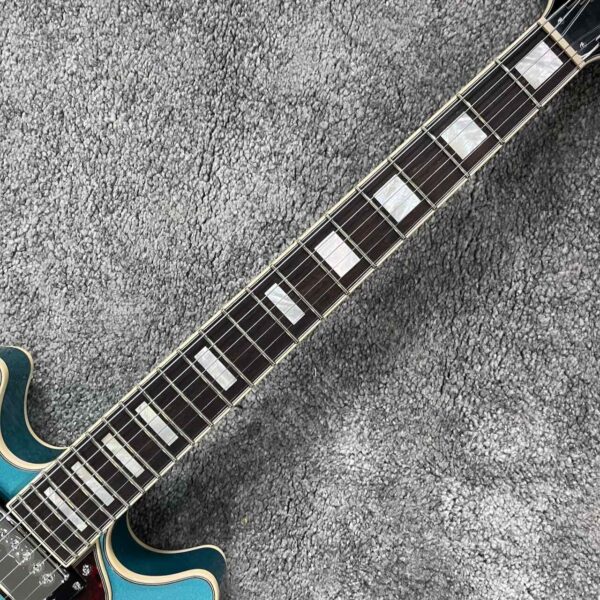 D'Angelico Premier Mini DC 半空心 電吉他 海洋綠松石：圖片 4