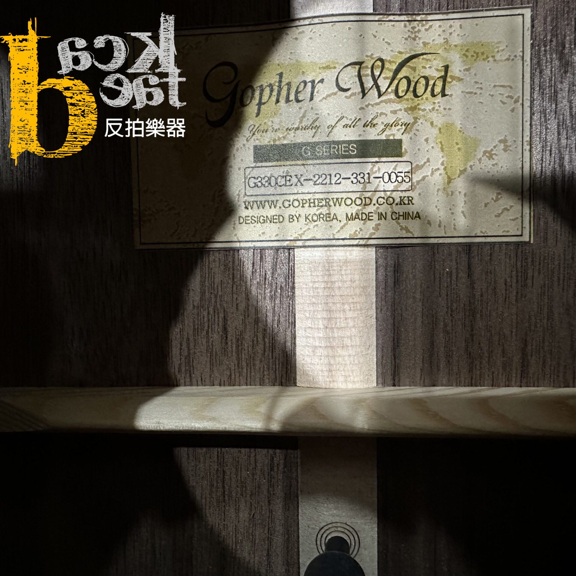 Gopher Wood G330CE 面單電木吉他 Sitika雲杉 | 反拍樂器