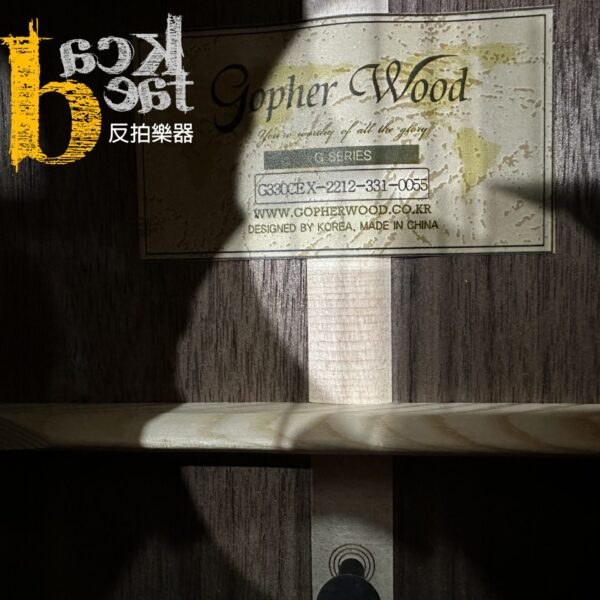 Gopher Wood G330CE 面單電木吉他 Sitika雲杉：圖片 5