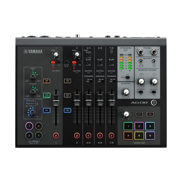 Yamaha AG08 MKII 網路直播 混音器 黑色
