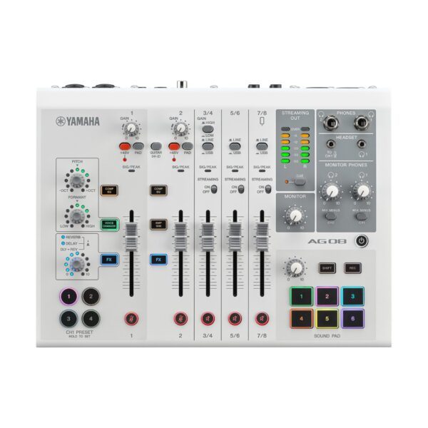 Yamaha AG08 MKII 網路直播 混音器 白色