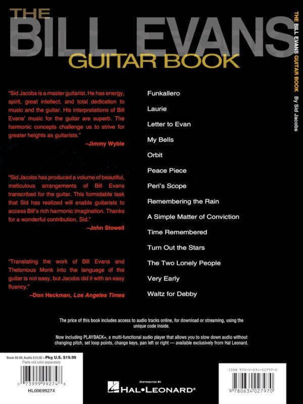 THE BILL EVANS GUITAR BOOK- BY SID JACOB 名人樂譜 吉他樂譜：圖片 6