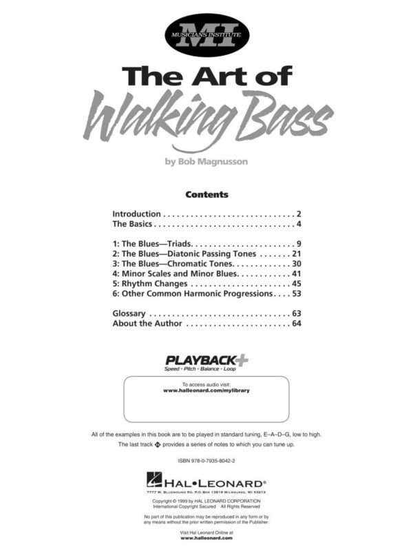 THE ART OF WALKING BASS 貝斯教材 進口樂譜：圖片 2