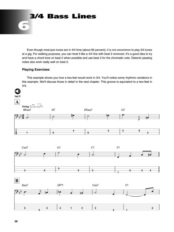 BEGINNING JAZZ BASS 入門 爵士 貝斯 進口樂譜：圖片 6