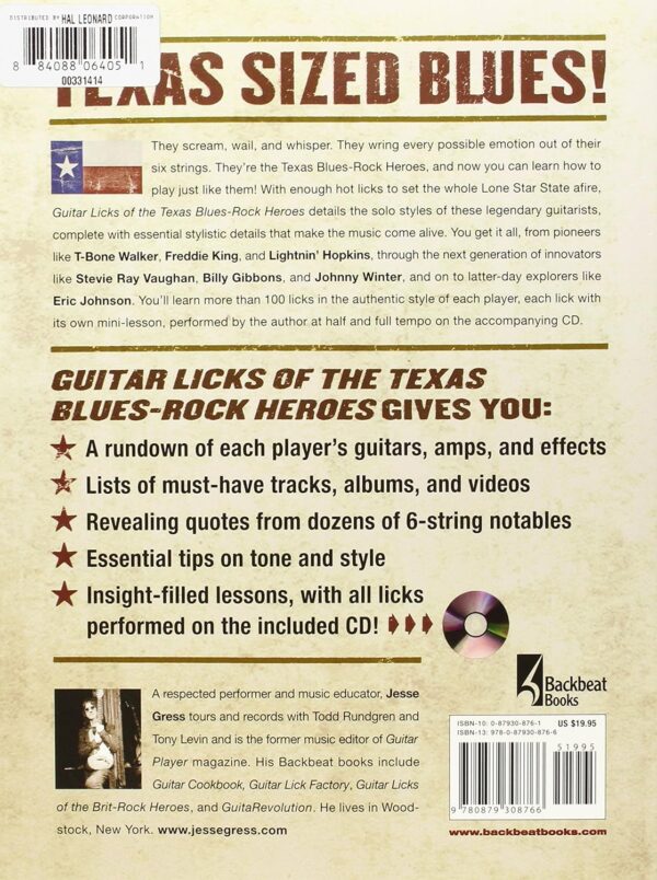 GUITAR LICKS OF THE TEXAS 吉他英雄 進口書籍：圖片 2