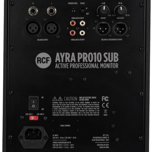 RCF AYRA PRO10 Subwoofer 10吋 主動式 低音喇叭：圖片 5