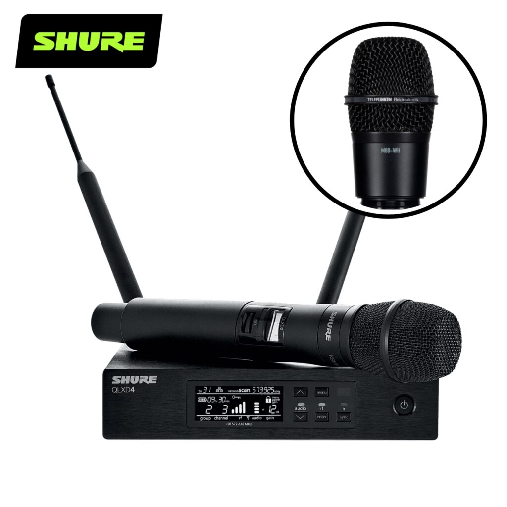 Shure QLXD24/M80 黑 德律風根 音頭 數位無線麥克風