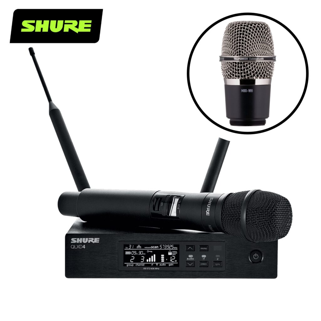 Shure QLXD24/M80 銀 德律風根 音頭 數位無線麥克風