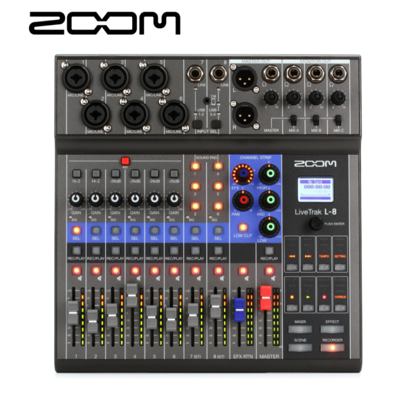 Zoom LiveTrak L-8 8軌 數位混音器 Podcast 直播