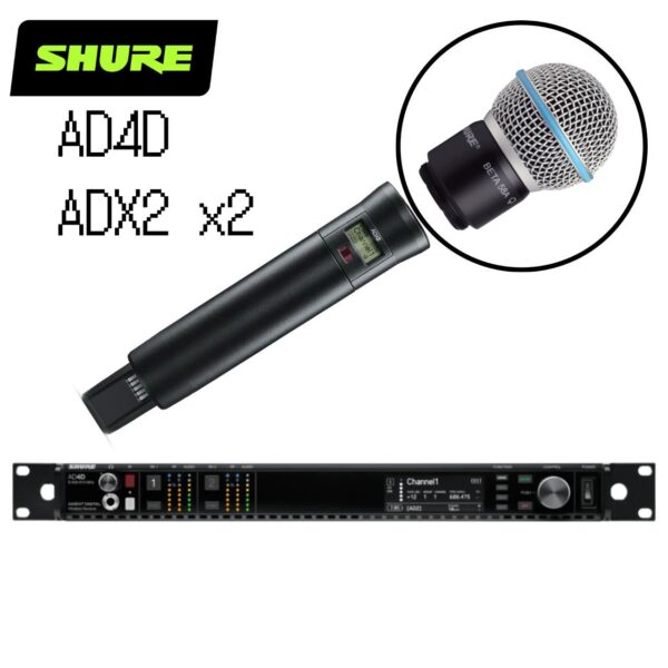 Shure AD4D ADX2/B58 雙通道 無線麥克風系統