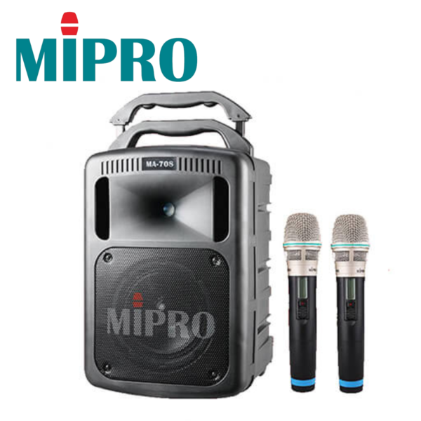 MIPRO MA708 拖拉式 無線PA系統 雙麥克風 含CD, USB, 藍芽播放