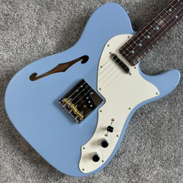 Fender Japan LTD Kusumi Color Tele Thinline RW BLUE 粉藍色 電吉他：圖片 3