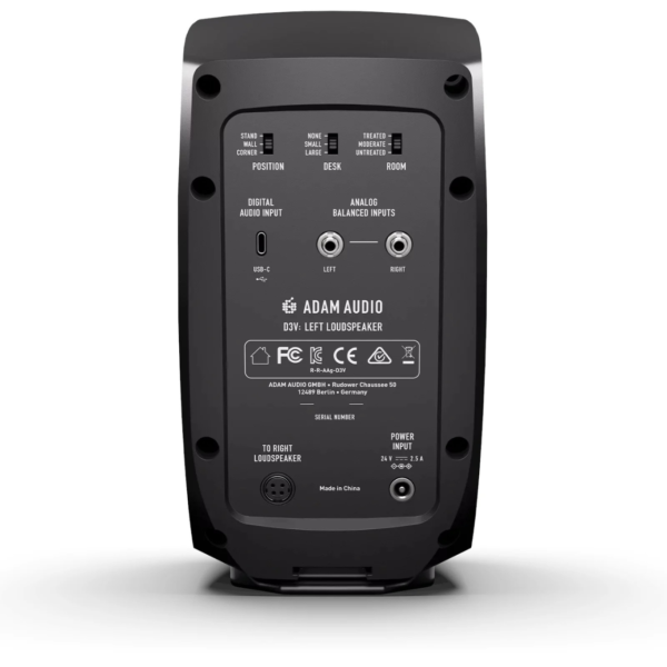 ADAM Audio D3V Black 3.5吋 主動式 監聽喇叭 黑色：圖片 3
