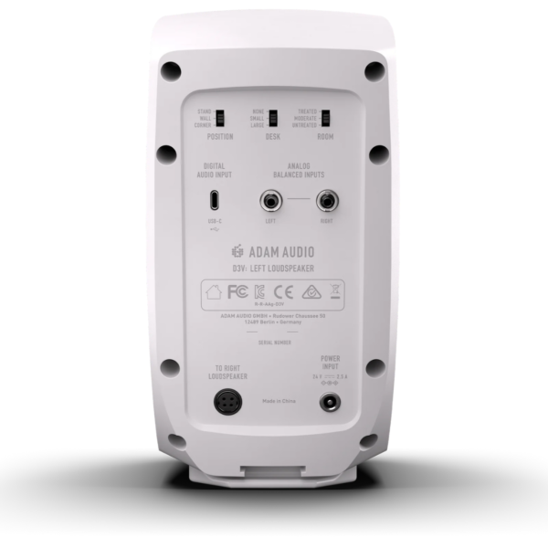 ADAM Audio D3V White 3.5吋 主動式 監聽喇叭 白色：圖片 3