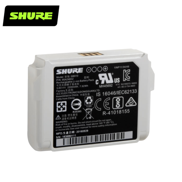 Shure SB910 鋰電池 for Shure ADX1