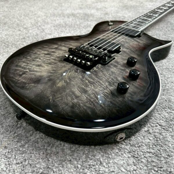 ESP E-II ECLIPSE FR QM CHB - FISHMAN 爆裂炭色 電吉他：圖片 3
