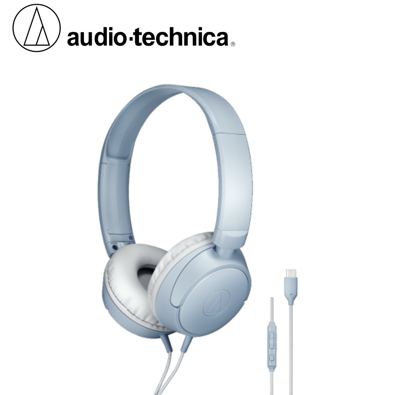 Audio-Technica ATH-S120C USB Type-C 耳罩式耳機 紫色