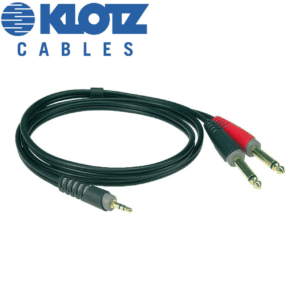 KLOTZ AY5-0100 Y-Cable 3.5mm to 6.3mm