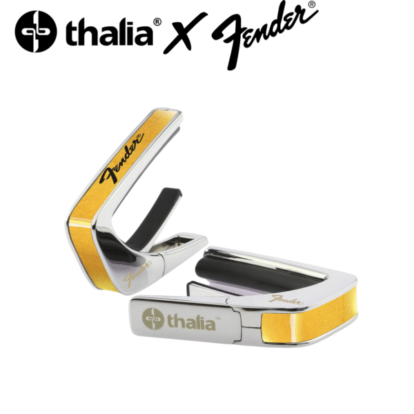 Thalia x Fender Maple Black Perine Logo 楓木鍍鉻 Perine風格字體 移調夾
