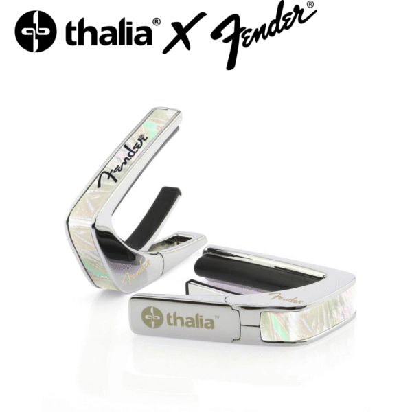 Thalia x Fender Pearl Black Spaghetti Logo 珍珠母貝鍍鉻 Spaghetti風格 移調夾