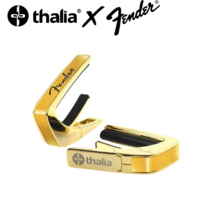 Thalia x Fender Maple Black Spaghetti Logo 楓木24K金 Spaghetti風格字體 移調夾